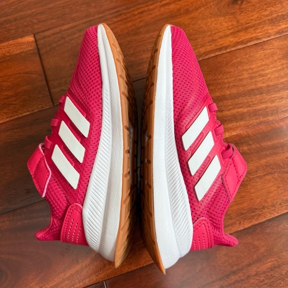 Adidas Kids Sneakers in Bold Pink and White size 11k - Picture 7 of 10